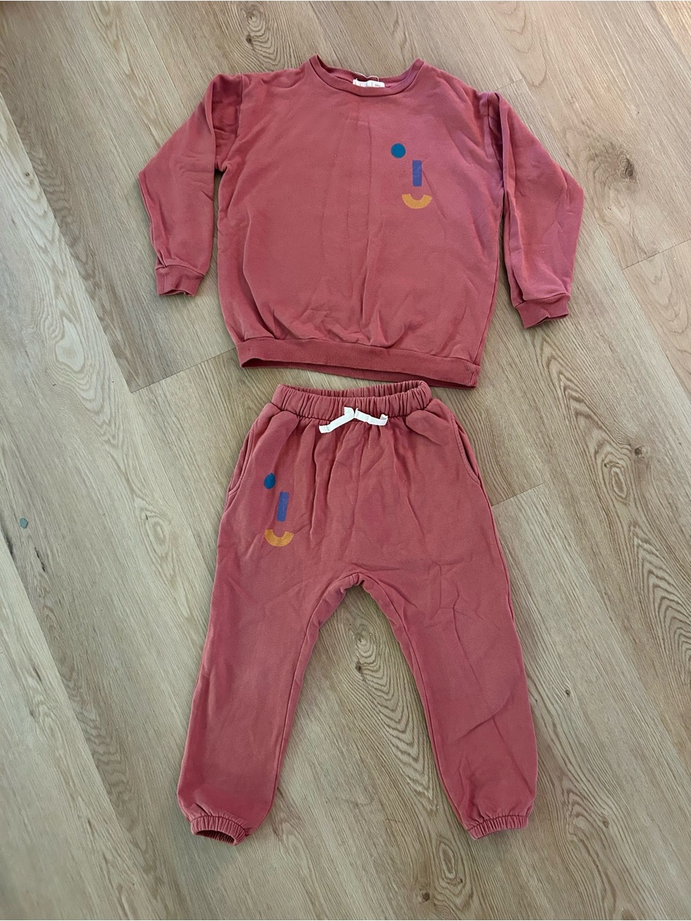 Kids Cozy Matching Set in Dusty Rose — Sweatshirt & Joggers